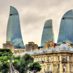 Flame Towers and skyline of Baku, Azerbaijan wallpapers by T1000