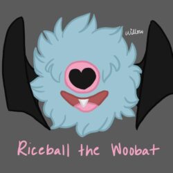 riceball the woobat by BoltyTheLightningFox