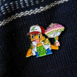 Ash Found Rare Mushroom Shiinotic Pokemon Cartoon Hat Pin