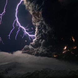 Ash And Lightning From An Icelantic Volcano NASA Wallpapers