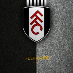 Download wallpapers Fulham FC, 4K, English football club, logo