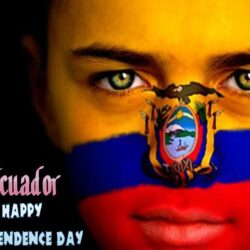 Ecuador Independence Day. Flags & Quotes