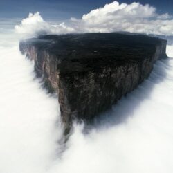 clouds, cliff :: Wallpapers