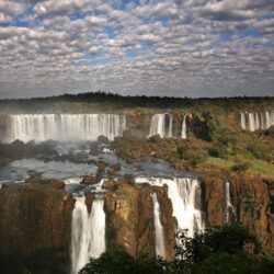 Clouds landscapes brazil waterfalls iguazu falls wallpapers
