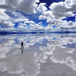 clouds, landscapes, Bolivia, lakes, Salar de Uyuni :: Wallpapers