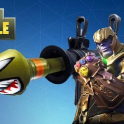 Thanos Accidentally Rocket Rides During Intense Fortnite Battle and