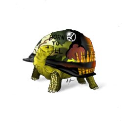 Full Metal Jacket helmet art by CartoonMatty