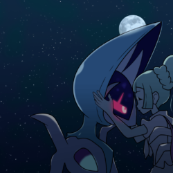 I recreated the credits image of Lillie and Lunala and made a
