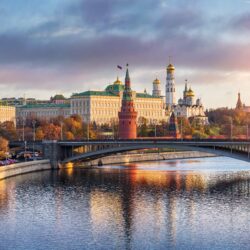 Beautiful Bridge in Moscow City of Russia 5K Wallpapers