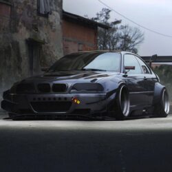 Grey BMW E46 coupe on road at daytime HD wallpapers