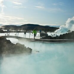 Iceland Blue Lagoon Wint HD Wallpaper, Backgrounds Image