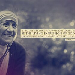 Mother Teresa “Expression of God’s Kindness” Desktop Wallpapers