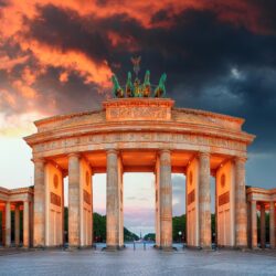Photos Berlin Germany Town square Column Brandenburg Gate