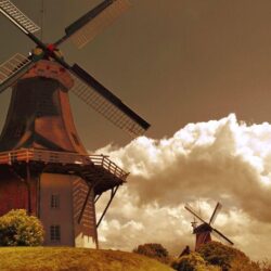 Windmills In The Netherlands HD desktop wallpapers : Widescreen