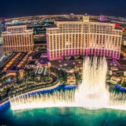 Bellagio Hotel Las Vegas Fountain Show Top View Wallpapers