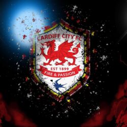Cardiff City FC Fire and Passion Logo Wallpapers HD