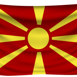 Macedonia Wrinkled Flag