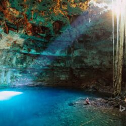 Wallpapers water, light, Mexico, cave, failure, Valladolid, Cenote