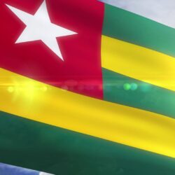Waving flag of Togo Animation