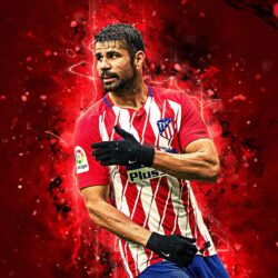 Download wallpapers Diego Costa, 4k, abstract art, football