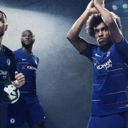 New Chelsea kit: Eden Hazard, Willian and Fran Kirby unveil 2018