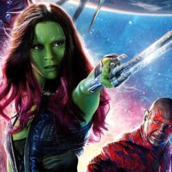 Guardians of the Galaxy Zoe Saldana as Gamora HD desktop wallpapers