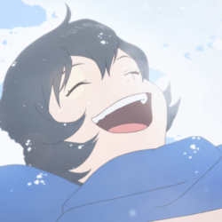 Ame smiling on snow
