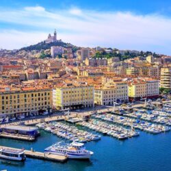 Wallpapers Marseille France Marinas Motorboat Cities Building