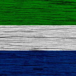 Download wallpapers Flag of Sierra Leone, 4k, Africa, wooden texture