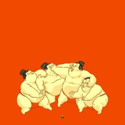 Sumo, orange backgrounds wallpapers and image