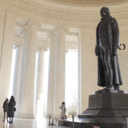 The Thomas Jefferson memorial in Washington, DC. Stock Video Footage