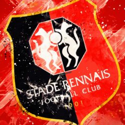 Download wallpapers Stade Rennais FC, 4k, paint art, creative