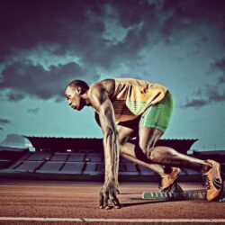 Download Usain Bolt Night Start Wallpapers