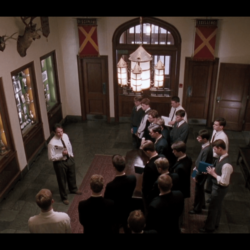 In Dead Poets Society, during Mr Keating’s first class all the