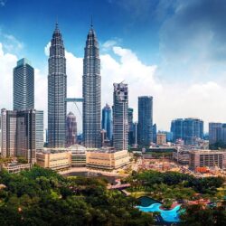 Kuala Lumpur Malaysia Petronas Towers Skyscrapers Cities