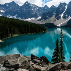 Amazing turquoise water in Moraine Lake wallpapers