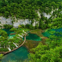 Plitvice Lakes National Park Ariel View Croatia Wallpapers Hd