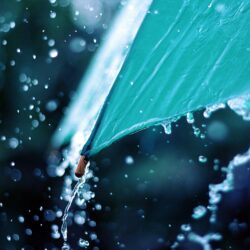 Water Flows From Umbrella Rain HD Wallpapers