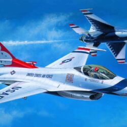 Wallpapers Art painting, air fighter aerobatics HD Picture