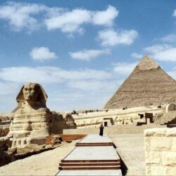 Great Sphinx and Pyramid desktop PC and Mac wallpapers