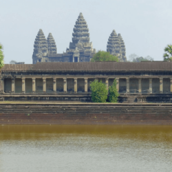 Angkor Wat temple landscape in Siem Reap, Cambodia Stock Video