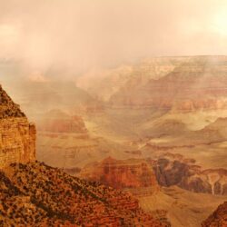 Landscapes Fog Filled Morning Grand Canyon National Park