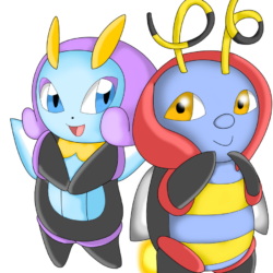Illumise and Volbeat by NIGHTSandTAILSFAN