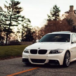 BMW E90 3 Series White Car