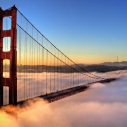 Foggy Sunrise at Golden Gate Bridge Wallpapers