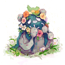 krithidraws: A Comfey flower crown for a flawless friend pokemon