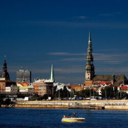 Download wallpapers Latvia, Riga, Baltic, building free desktop