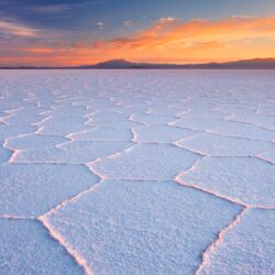 Salar de Uyuni a Salt Flat In Bolivia At Sunrise