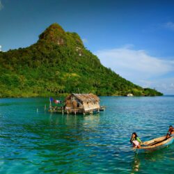 nature, Landscape, Island, Boat, Indonesia, Children, Sea