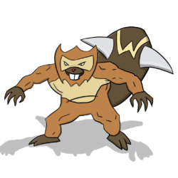 I drew a Mega Bibarel awhile back : pokemon
